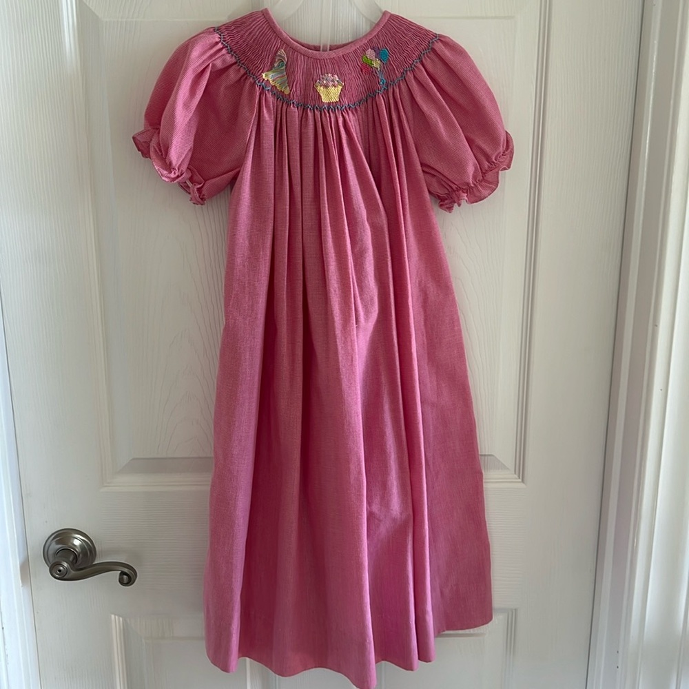 Lilly Wolly Doodle smocked Birthday Party Dress 🎉 🎈 🧁 🥳